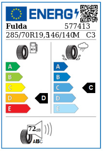 Anvelopa directie 285/70/19,5 Fulda RegioControl (MS) 146/140M