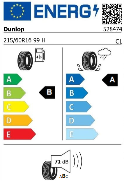 Anvelopa vara 215/60/16 Dunlop BluResponse XL 99H