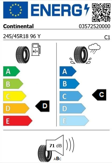 Anvelopa vara 245/45/18 Continental ContiSportContact3 RunOnFlat 96Y