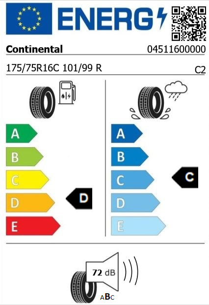 Anvelopa vara 175/75/16C Continental Vanco2 101/99R