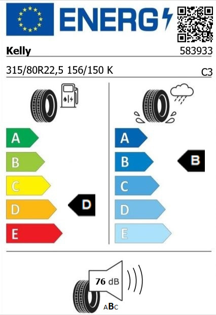 Anvelopa tractiune 315/80/22,5 Kelly Armorsteel MSD On/Off (MS) - made by GoodYear 156/150K