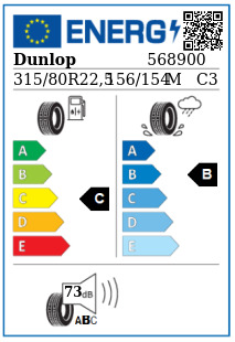 Anvelopa directie 315/80/22,5 Dunlop SP346 (MS) 156/154M