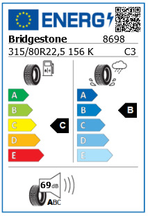 Anvelopa directie 315/80/22,5 Bridgestone MS1 On/Off (MS) 156K