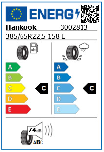 Anvelopa directie 385/65/22,5 Hankook AM15+ On/Off (MS) 158L