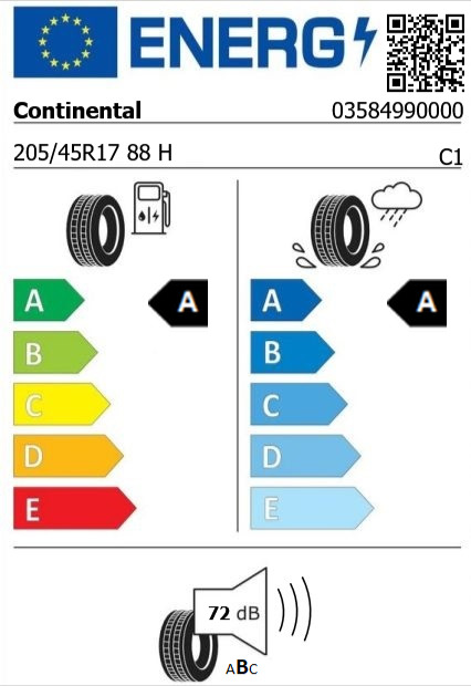 Anvelopa vara 205/45/17 Continental ContiEcoContact6 XL 88H