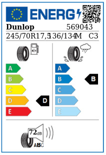 Anvelopa directie 245/70/17,5 Dunlop SP346 136/134M