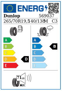 Anvelopa directie 265/70/19,5 Dunlop SP346 140/138M