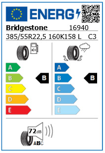 Anvelopa directie 385/55/22,5 Bridgestone Duravis RS2 160K158L