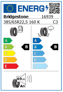 Anvelopa directie 385/65/22,5 Bridgestone Duravis RS2 160K