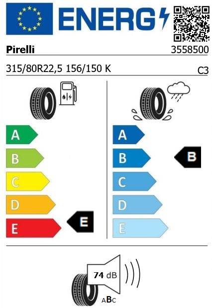 Anvelopa tractiune 315/80/22,5 Pirelli TG:01S (MS) On/Off 156/150K
