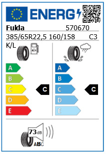 Anvelopa directie 385/65/22,5 Fulda RegioControl 3 160/158K/L