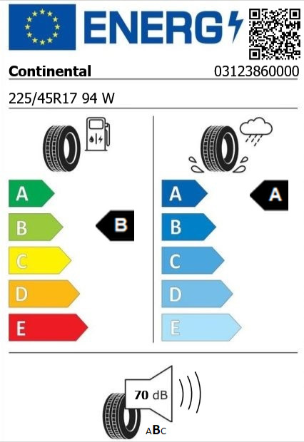 Anvelopa vara 225/45/17 Continental UltraContact 94W