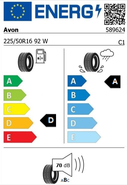 Anvelopa vara 225/50/16 Avon ZV7 - made by Goodyear 92W