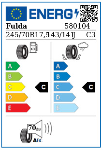 Anvelopa trailer 245/70/17,5 Fulda EcoTonn (MS) 143/141J