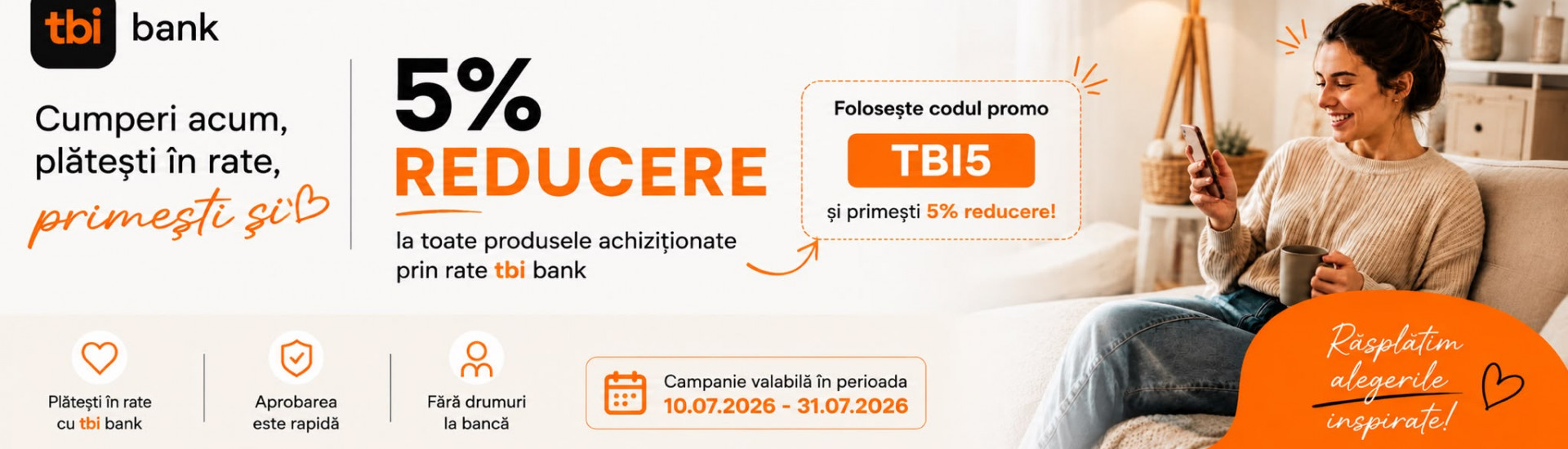 Reducere 5% la rate TBI